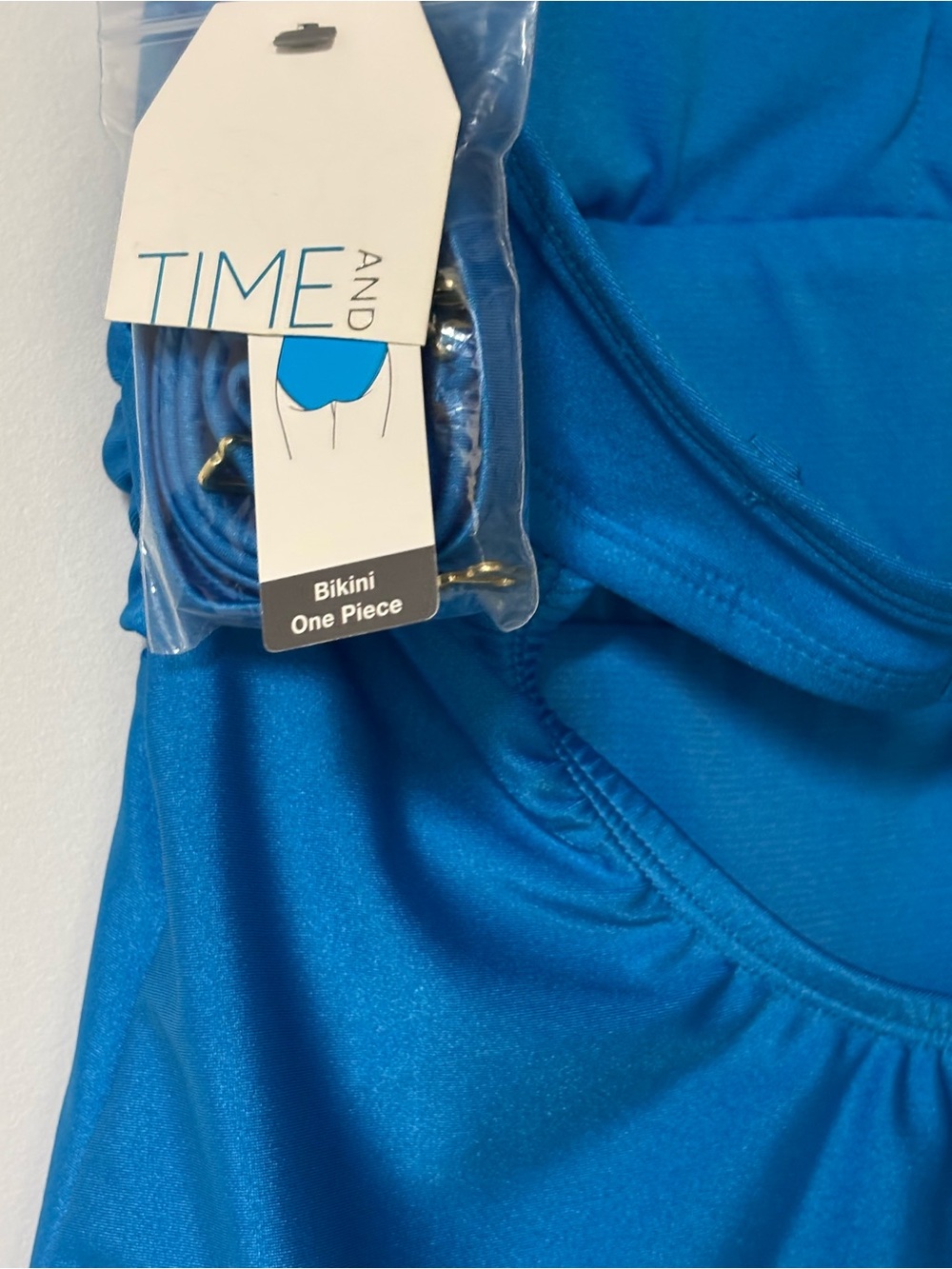 Time and Tru Royal Blue Strapless One-Piece Swimsuit Size S (4-6) - Picture 4 of 11